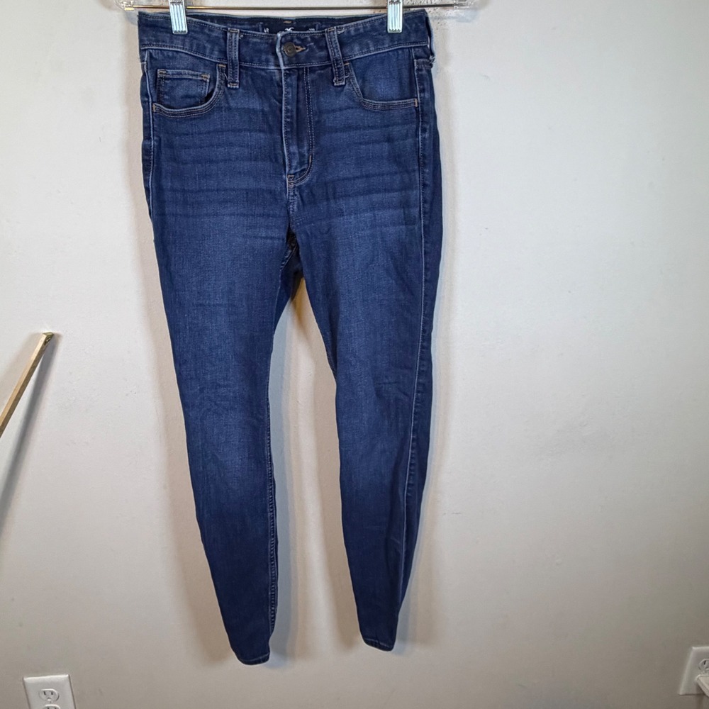 Hollister Womens Super Skinny Jeans High Rise Soft Stretch Blue 4R 27R